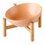 CIOTOLA CERAMICA TONDA CON SUPPORTO IN LEGNO