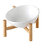 CIOTOLA CERAMICA TONDA CON SUPPORTO IN LEGNO