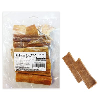 Snack pelle di bovino per cani BARF Lab naturale masticabile 250 g
