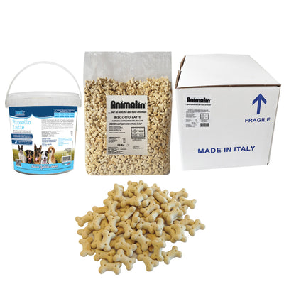 Biscotto per cani al gusto latte Buongiorno forma osso micro 2 x 0,7 cm