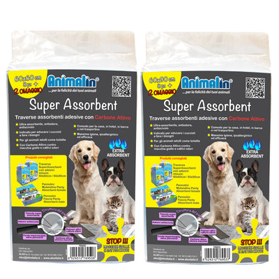 Traverse adesive al carbone attivo per cani, tappetini igienici superassorbent con fondo impermeabile