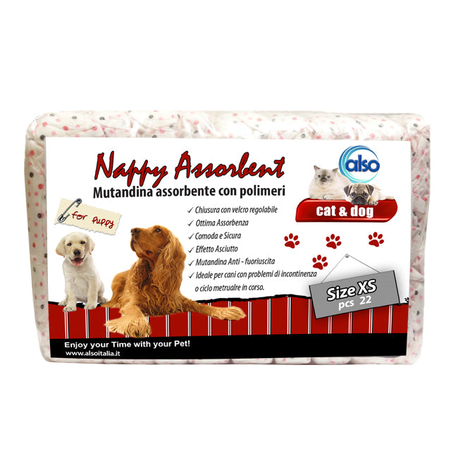 Mutandine Nappy Assorbent pannolini usa e getta per cani con velcro regolabile