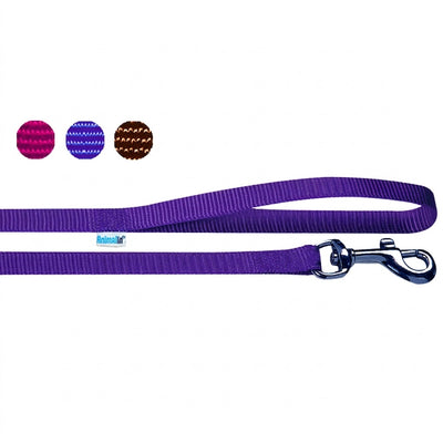 Guinzaglio in nylon viola resistente per cani, robusto e leggero