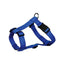 Pettorina H in nylon blu regolabile per cani con fibbie di sicurezza