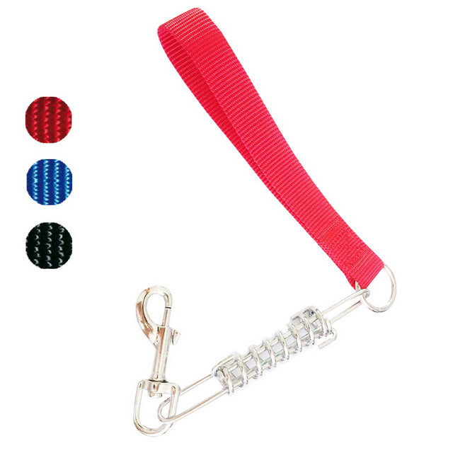 Guinzaglio nylon ammortizzatore 3 mm per cani piccoli, 2,5 x 40 cm con moschettone