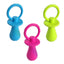 Gioco TPR ciuccio con punte e campanello per cani, 9 cm, colore azzurro