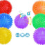 Palla gioco TPR con suono per cani, colori assortiti, materiale resistente e non tossico