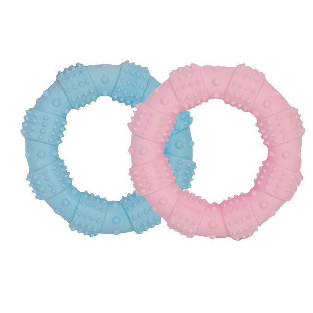 Gioco anello TPR mix color per cani piccoli e medi, 12 cm, resistente e non tossico