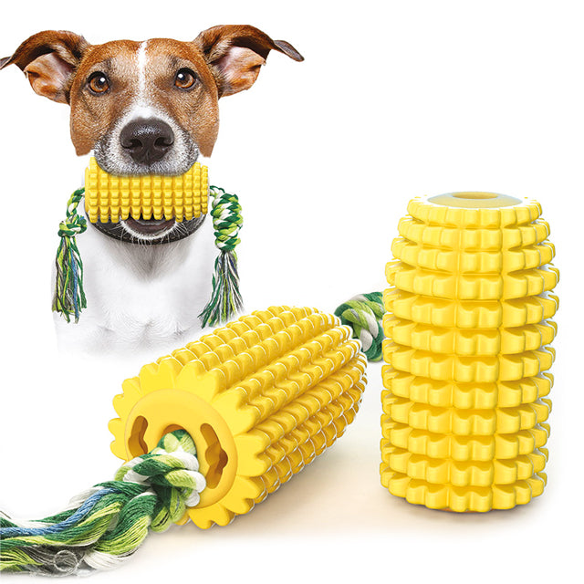Gioco TPR igiene dentale pannocchia con corda per cani, 11x5,5 cm, corda 50-60 cm