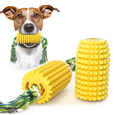 Gioco TPR igiene dentale pannocchia con corda per cani, 11x5,5 cm, corda 50-60 cm