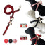 Parure petorina Tiffany per cani piccoli con guinzaglio coordinato, fantasia scozzese e fiocchetto decorativo