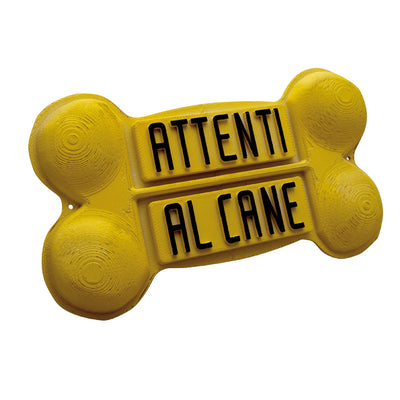 Cartello attenti al cane resistente 13,5 x 23 cm per giardini e ingressi