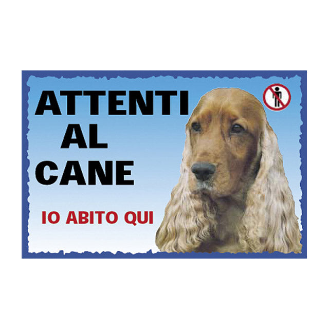 Cartello Attenti al Cane stampato in plastica resistente, 23,5 x 16 cm