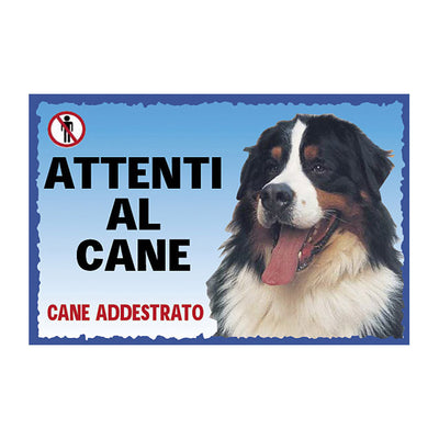 Cartello Bovaro del Bernese stampato in plastica resistente, 23,5 x 16 cm, per giardino e ingresso