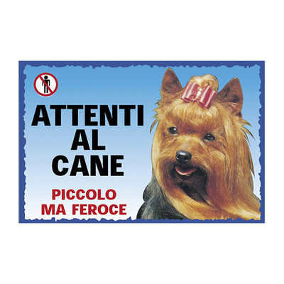 Cartello Attenti al Cane in plastica resistente, 23,5 x 16 cm, per terrier e cani