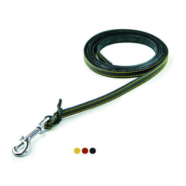 Guinzaglio esposizione in cuoio extra cucito per cani, 13 mm × 200 cm, colori assortiti