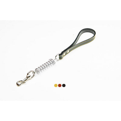 Manico in cuoio cucito con molla per cani, 18 mm × 400 mm, colori assortiti