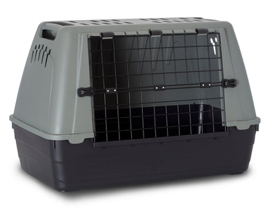 Trasportino Bracco eco per cani in materiale resistente con porta in rete metallica e fondo drenante