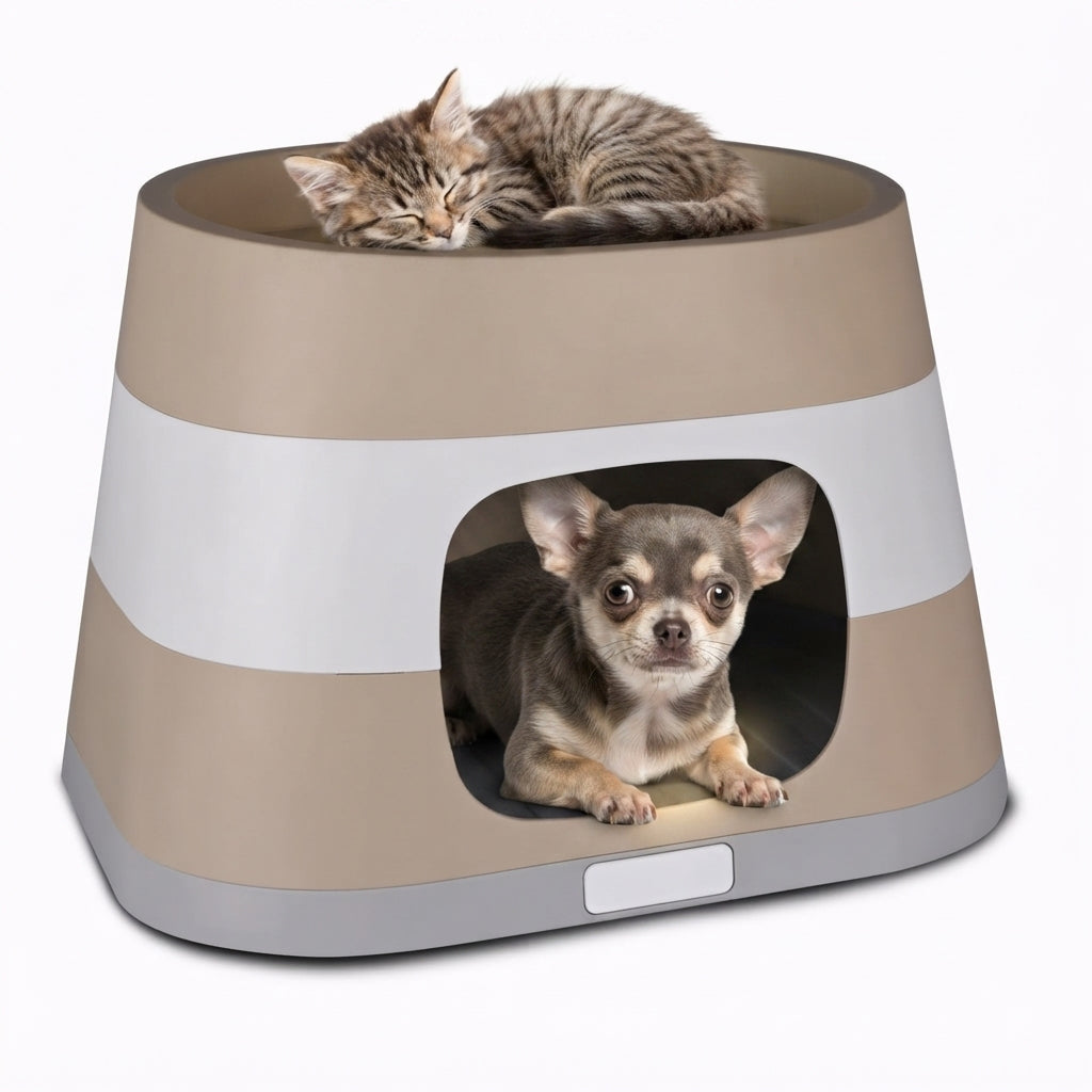CUCCIA RING SMONTABILE MOCACCINO CON CUSCINO CM 58X38X35