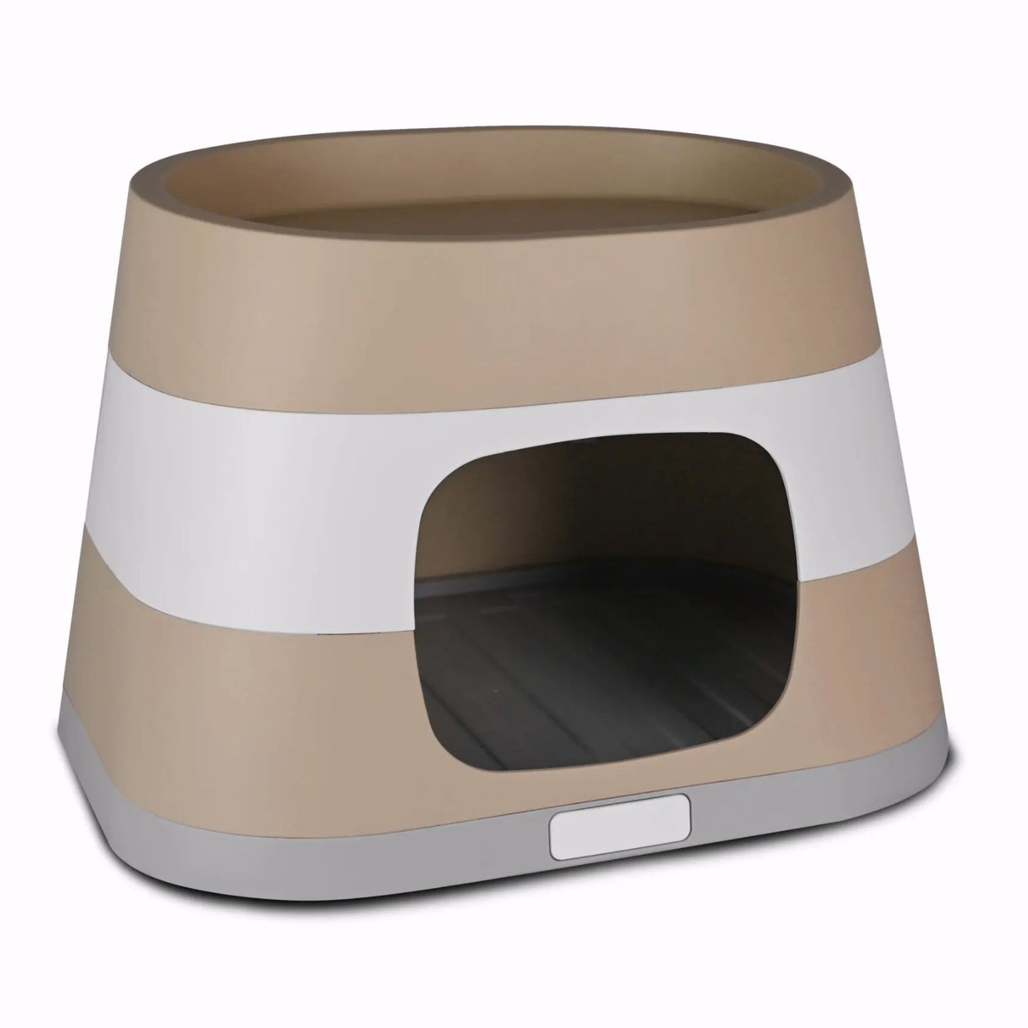 CUCCIA RING SMONTABILE MOCACCINO CON CUSCINO CM 58X38X35