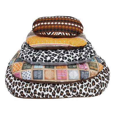 Cuscino ovale trapuntato in cotone per cani e gatti, 75 x 50 x 10 cm