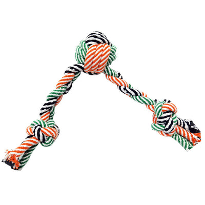 Gioco rope palla intrecciata due corde per cani, 40 cm, 120 g, resistente al tiro