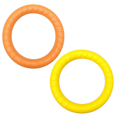 Gioco galleggiante in gomma a forma di cerchio per cani, colore arancione