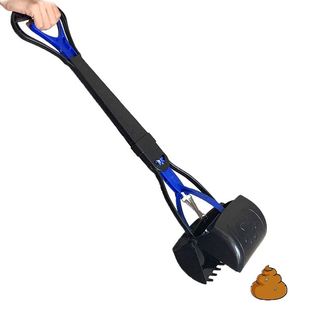 Paletta igienica poop scooper per cani in plastica resistente con meccanismo di chiusura manuale