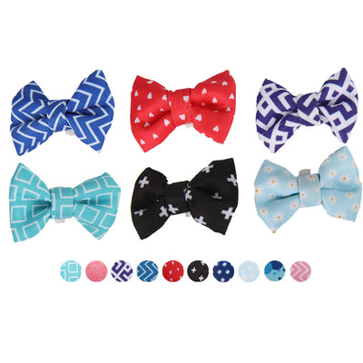Papillon per collari cani e gatti 6 x 3,8 cm in diverse fantasie colorate