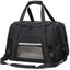 Borsa trasportino comfort nero con tappetino soffice e rete traspirante, 43 x 25 x 28 cm