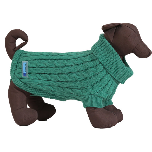 MAGLIONE TRECCIA VERDE INGLESE