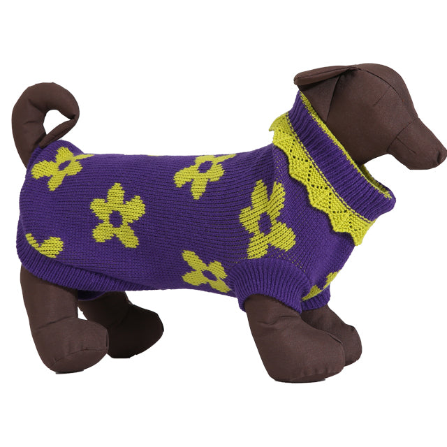 MAGLIONE M'AMA VIOLA/VERDE ACIDO