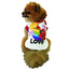 Magliettina Love per cani taglia M con stampa arcobaleno e coccinella, lunghezza 30 cm