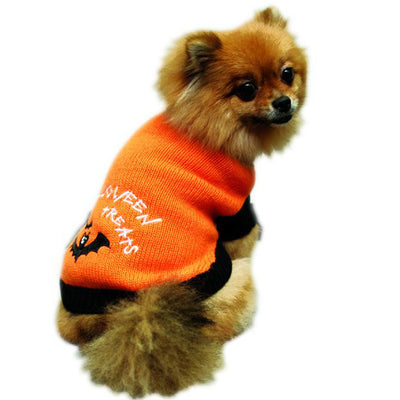 Maglioncino Chic Halloween per cani XL in maglia con stampa tematica