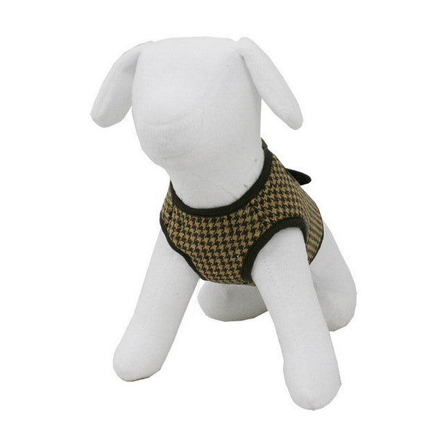 Pettorina brown con guinzaglio coordinato per cani, design classico e raffinato