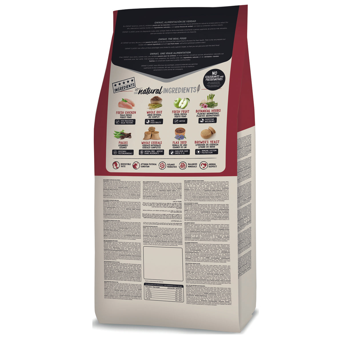 Mangime completo per cani adulti Ownat Classic con carni fresche e cereali integrali