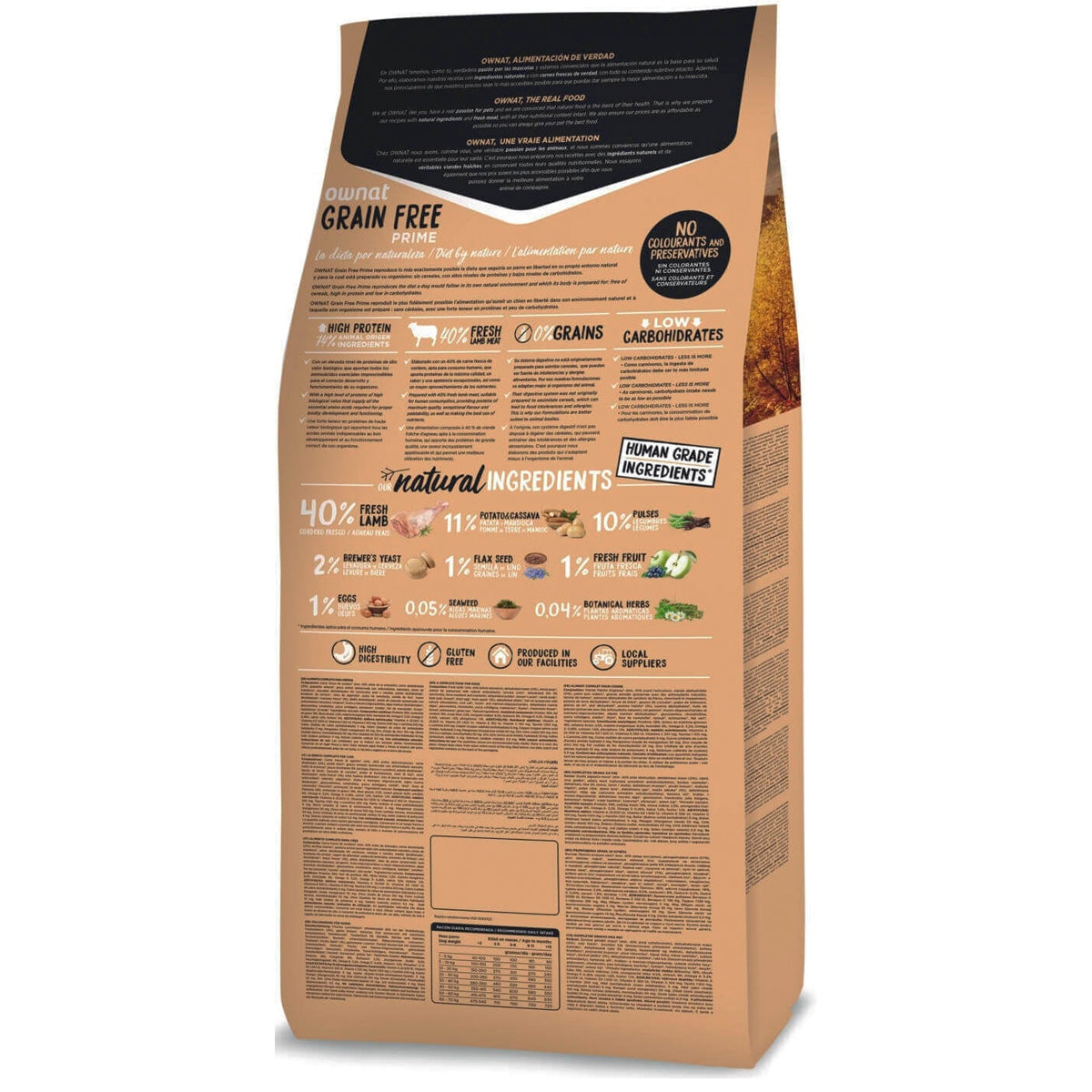 OWNAT Grain Free Prime Junior Lamb con agnello per cuccioli e cani giovani