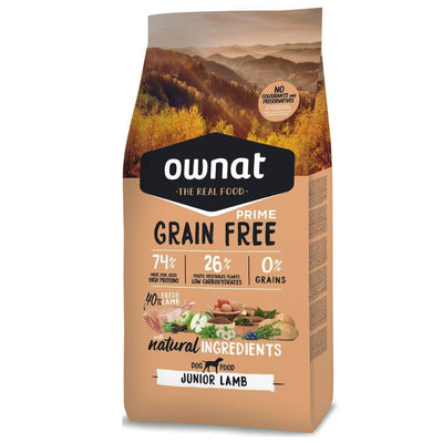 OWNAT Grain Free Prime Junior Lamb con agnello per cuccioli e cani giovani