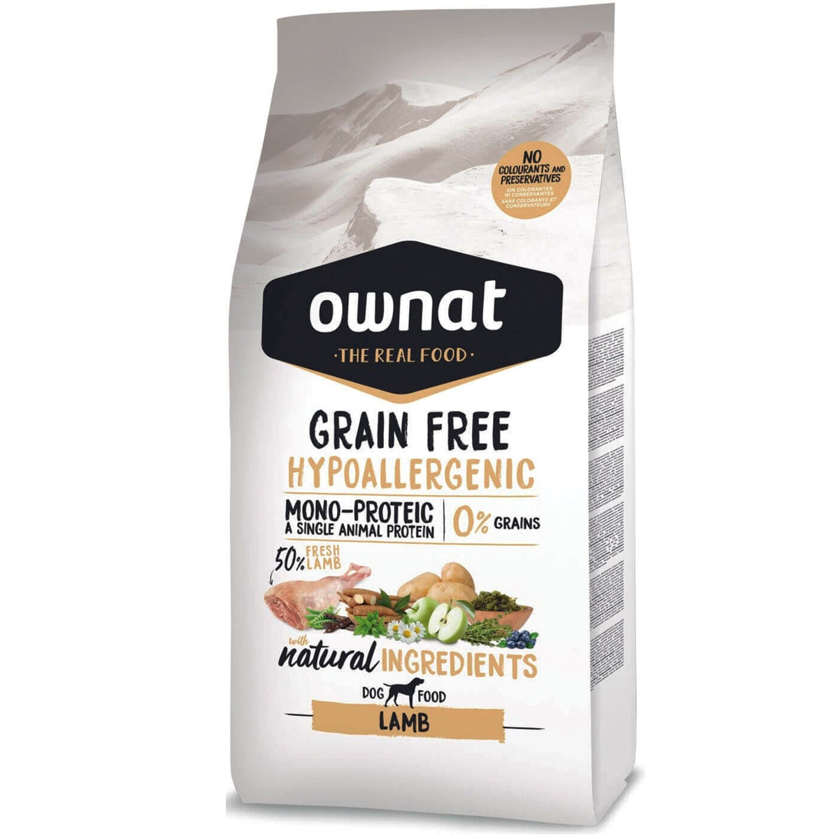 Mangime grain free hypo per cani con agnello fresco, formula ipoallergenica completa