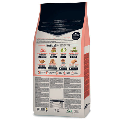 Mangime monoproteico per cani con maiale iberico OWNAT Classic in crocchette secche