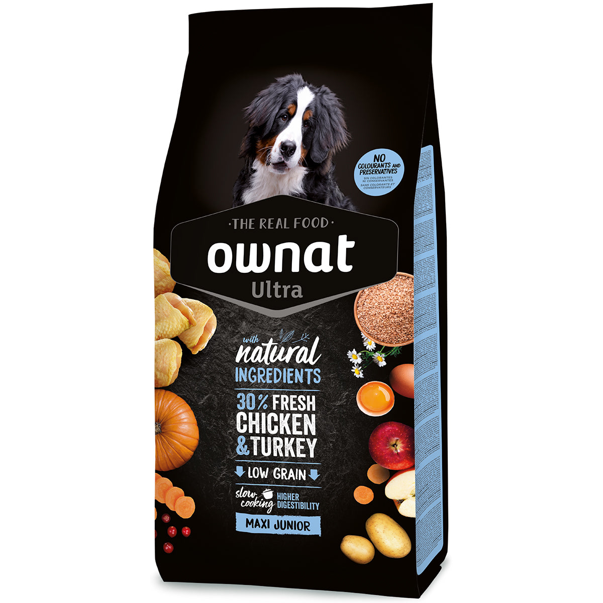 Ownat Ultra Maxi Junior 12 kg alimento secco per cuccioli di taglia grande con pollo e tacchino