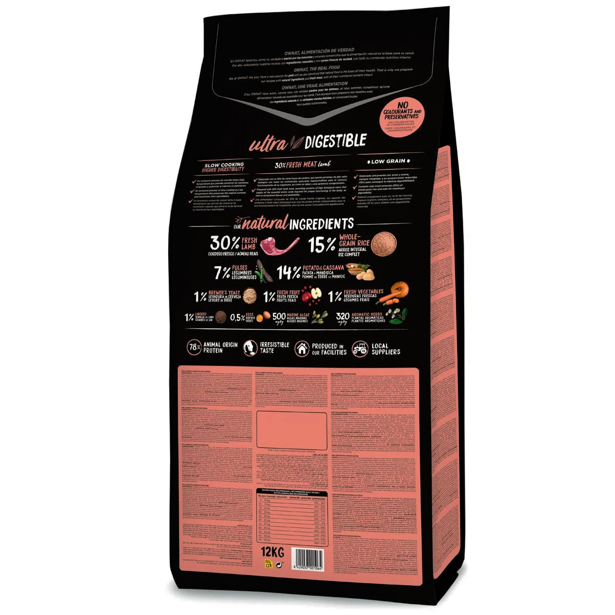 Ownat Ultra Medium Light alimento secco per cani di taglia media con tacchino per controllo del peso