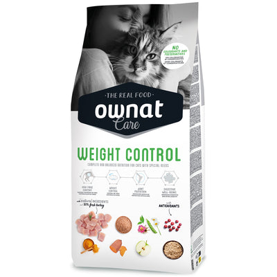 Mangime OWNAT CARE WEIGHT CONTROL per gatti adulti, sacchetto da 1,5 kg con controllo del peso