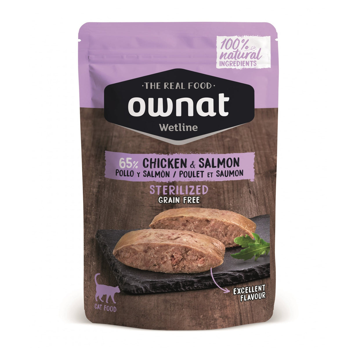 Ownat Wetline Cat Sterilized Pollo e Salmone 85 g alimento umido per gatti sterilizzati