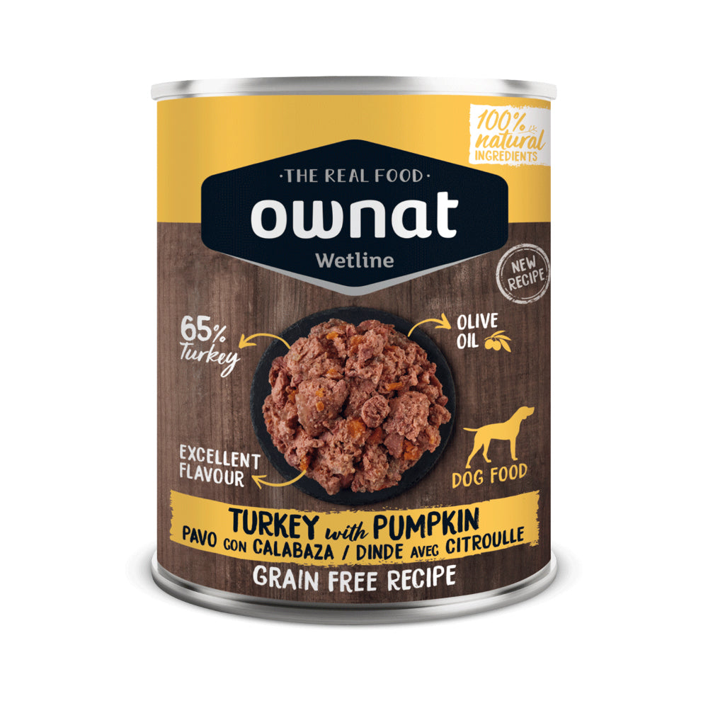Ownat Wetline Dog Tacchino e Zucca 395 g alimento umido completo per cani
