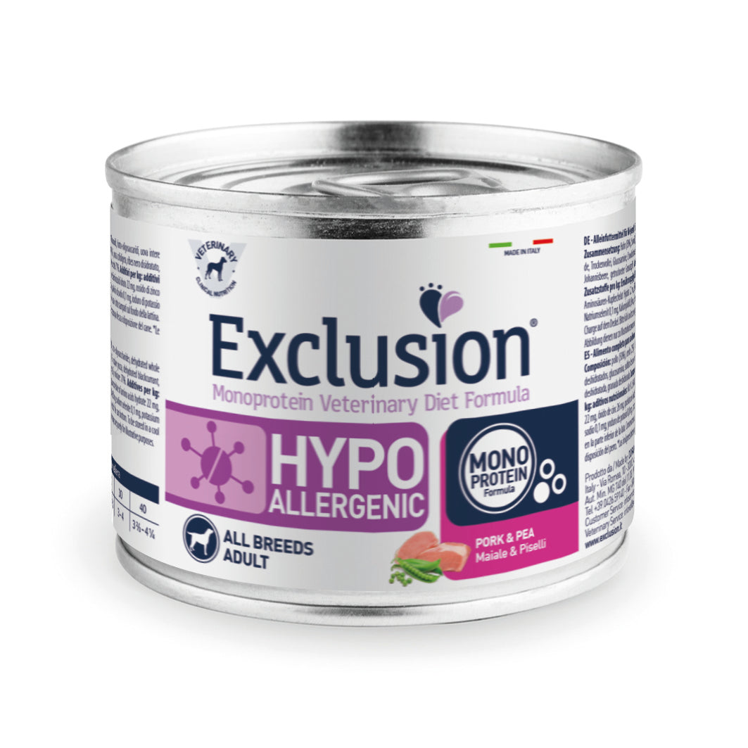 Umido cane hypoallergenic Exclusion monoproteico maiale per cani adulti intolleranti