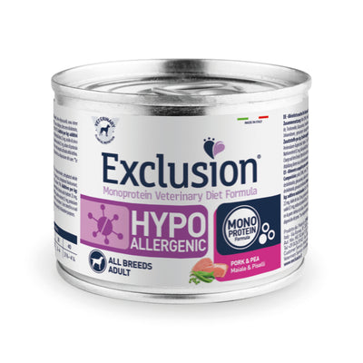 Umido cane hypoallergenic Exclusion monoproteico maiale per cani adulti intolleranti