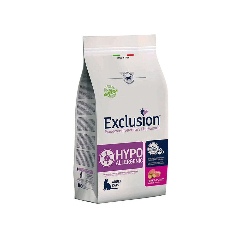 EXCLUSION DRY CAT MONOPRO VET HYPOALLERGENIC ADULT  MAIALE 1,5 kg