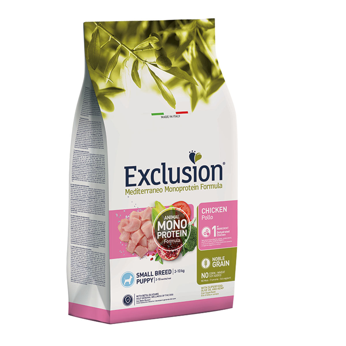 Exclusion Mediterraneo Monopro Noble Grain Puppy Small Pollo 2 kg