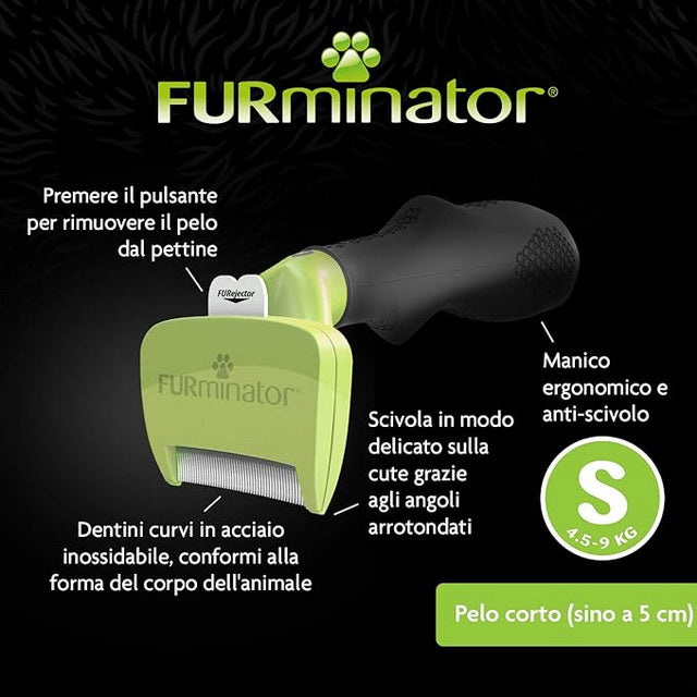 SPAZZOLA FURMINATOR PER CANI PELO CORTO S